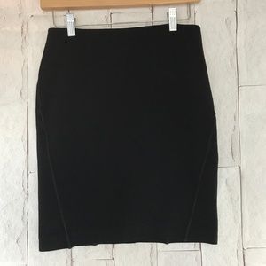 M Missoni Women's Size 2 Seamed Ponte Short Skirt Black Knit Stretch Designer